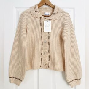 NWT Willow & Wind Scallop Edged Cardigan Size S
